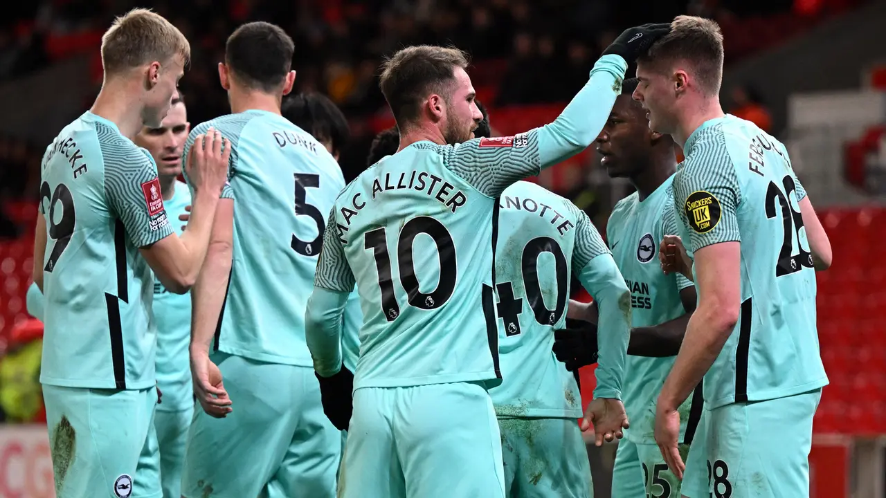 Hasil Piala FA: Brighton and Hove Albion Menang Tipis di Kandang Stoke City