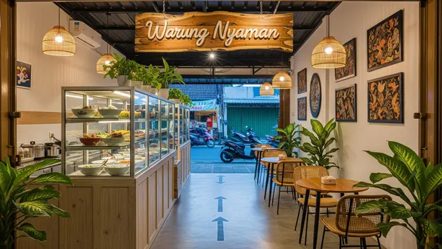 Rahasia Warung Makan Kecil Tetap Terlihat Luas/ Ilustrasi AI