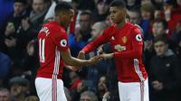 Anthony Martial berpeluang masuk dalam starting lineup Manchester United menggantikan Marcus Rashford. (The Telegraph)