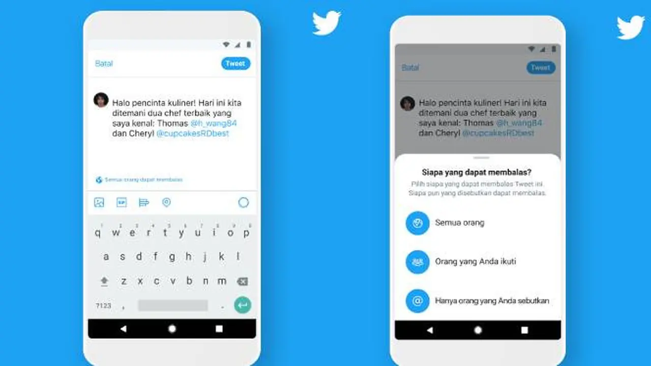 Twitter Rilis Pengaturan Percakapan. Dok: Twitter