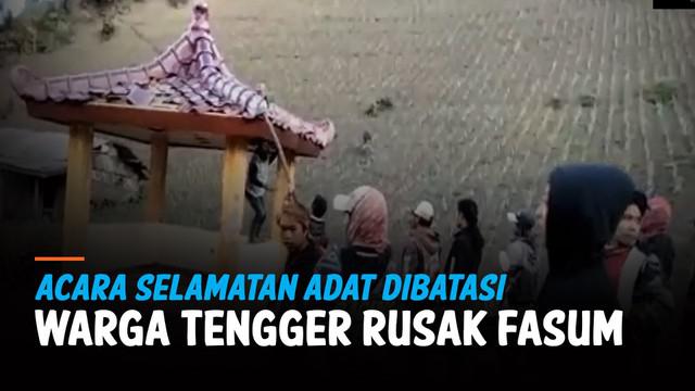 Akibat pemberlakuan PPKM darurat, aparat setempat membatasi jumlah peserta upacara adat warga Tengger. Kibatnya sebagian warga kesal dan merusak Fasum Aparat menduga ada provokator yang menghasut sebagian warga Tengger.