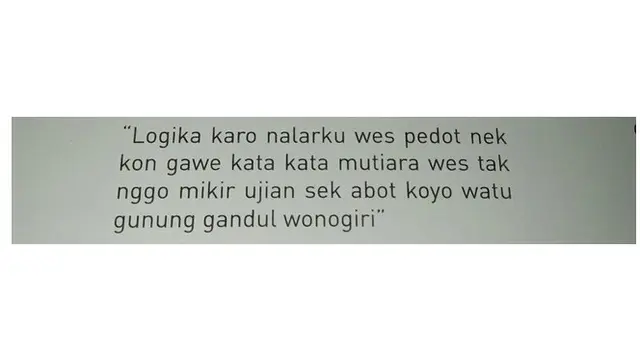 Motto absurd (Sumber: Twitter/ @estapehijau)
