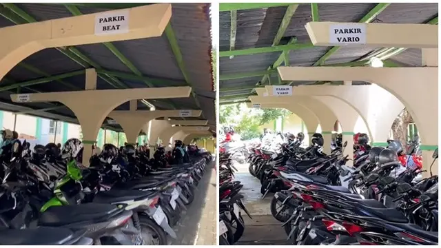 Viral Parkiran Diatur Sesuai Jenis Motor, Netizen Sebut Kendaraan Juga Ada 'Circle'