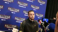 Stephen Curry saat jumpa media sebelum NBA All-Star 2016 digelar (Liputan6.com/Thomas)