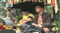 Di resepsi Kahiyang-Bobby, cucu laki-laki Presiden Jokowi, Jan Ethes, beraksi menggemaskan. (Dokumen Istimewa/Indosiar)