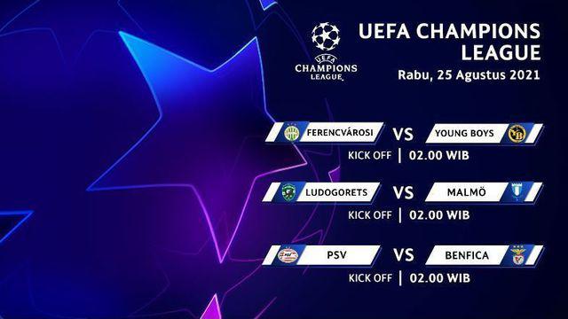 Berita Video promo siaran play-off Liga Champions di Vidio, salah satunya PSV Vs Benfica pada Rabu (25/8/21)