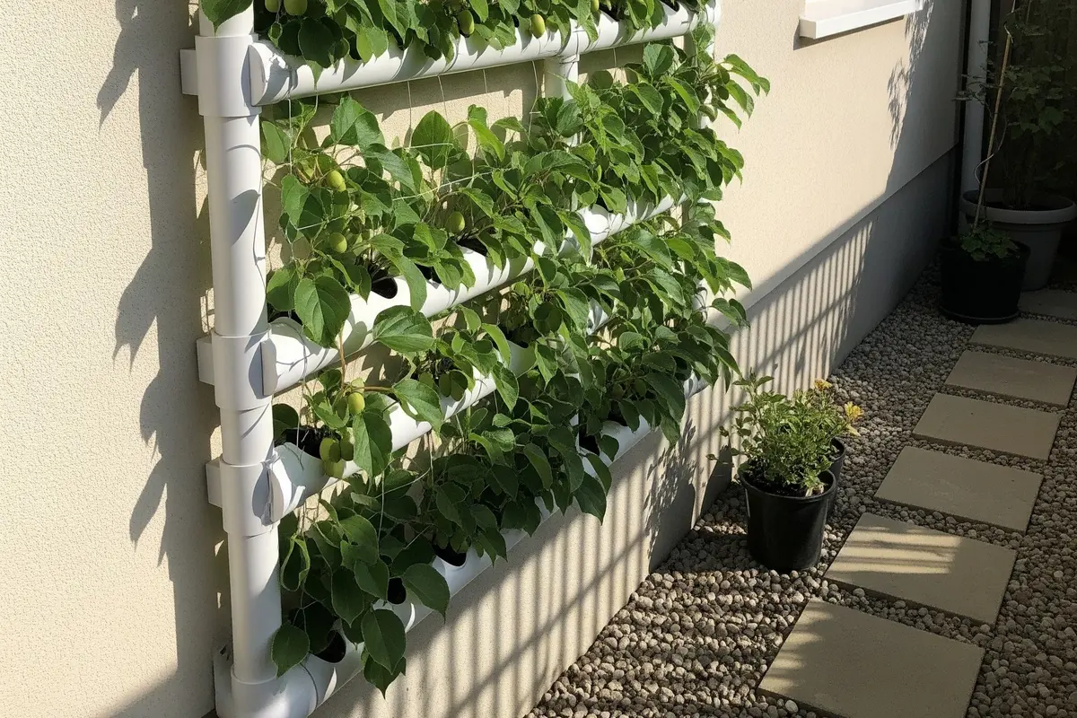 Ide Kebun Buah Vertikal Pakai Paralon di Dinding Rumah