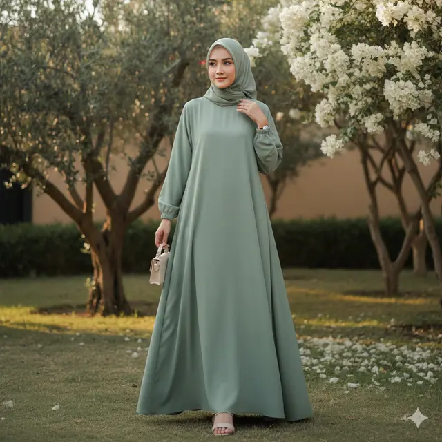 Model Gamis Abaya Polos