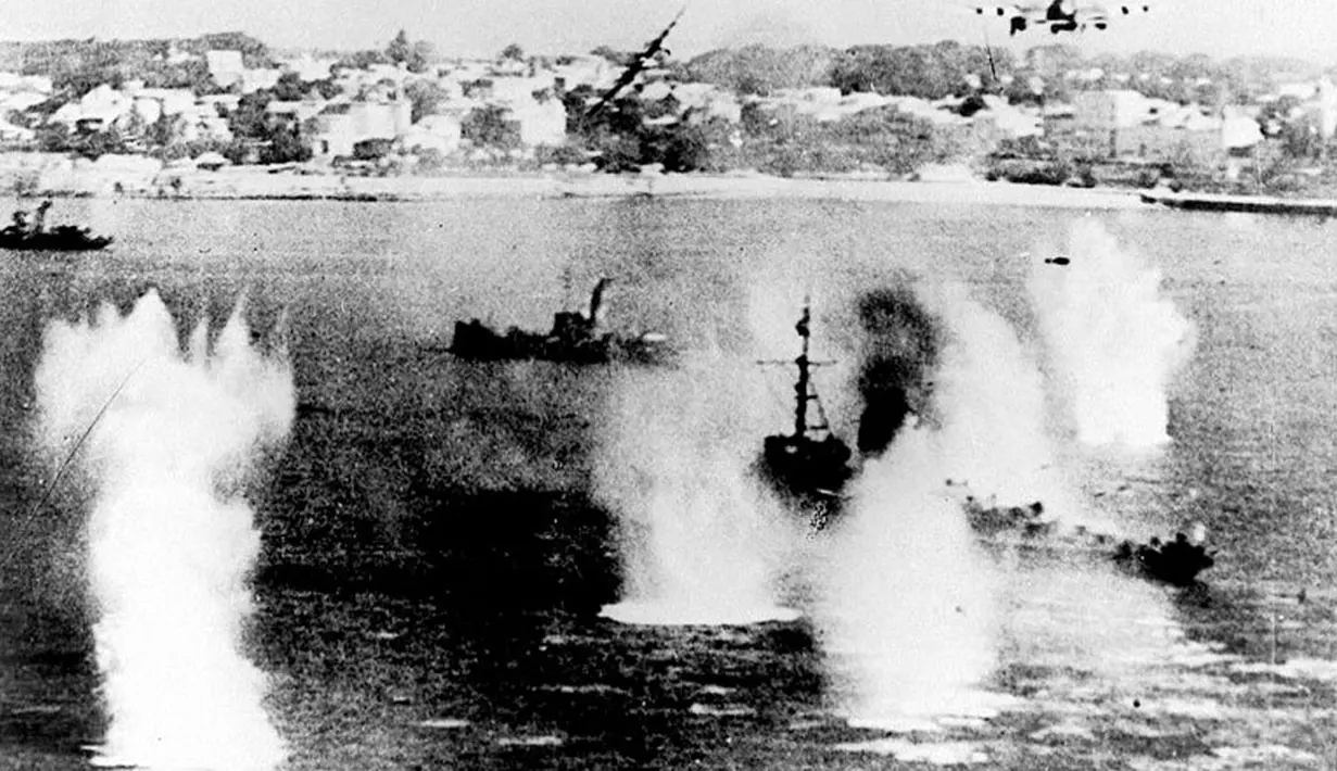 Pendaratan tentara Sekutu di Normandia, Perancis, pada 6 Juni 1944 mendapat perlawanan dari pasukan Jerman. (AFP PHOTO)