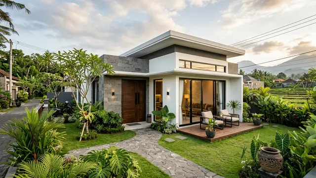 Rumah Kecil dengan Desain Sederhana tapi Terlihat Mewah (AI Generated)