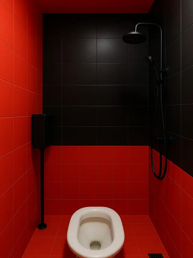 Model Kamar Mandi Minimalis Kloset Jongkok Tanpa Bak Mandi (Image by ChatGPT)
