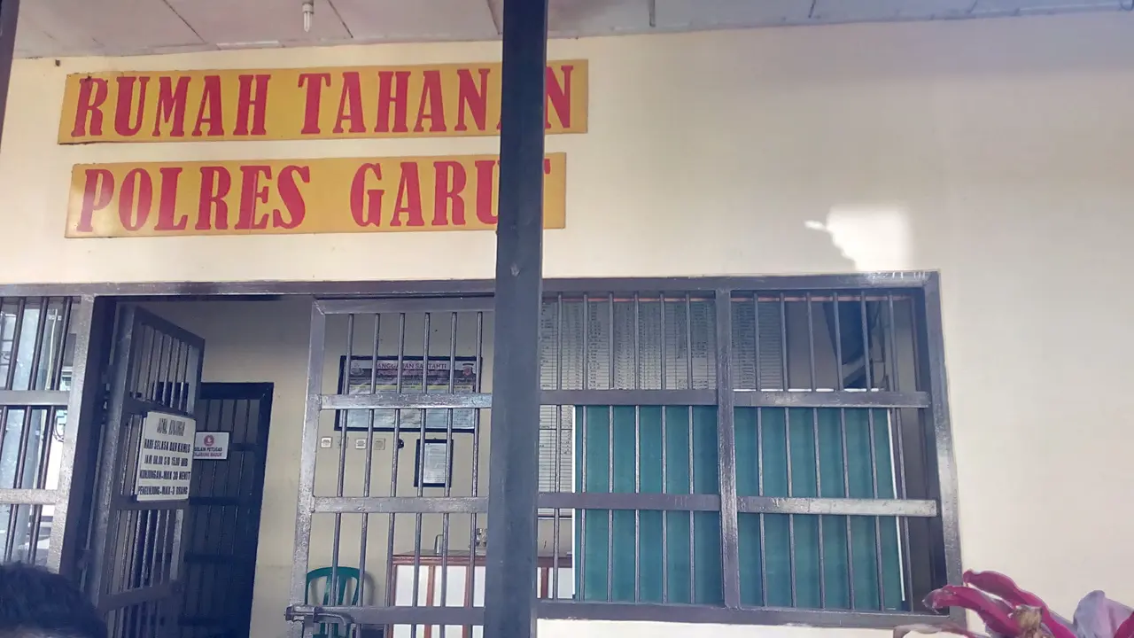 Ruang tahanan polres Garut tempat menitipakan WW dan D, dua tersangka dalam kasus video Vina Garut