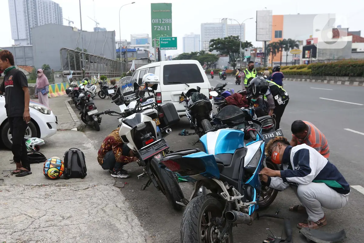 Razia Motor Berknalpot Bising, Pengendara Diwajibkan Ganti Knalpot
