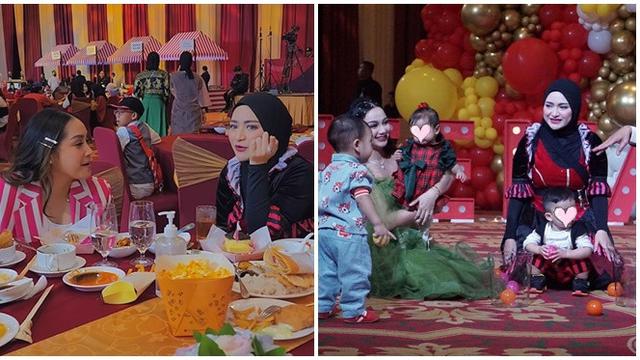 6 Potret Artis dan Anaknya Hadiri Ultah Ameena, Interaksi Para Bayi Bikin Gemas