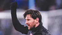 Lionel Messi dalam pertandingan leg pertama Piala Champions Concacaf 2025 antara Sporting Kansas City dan Inter Miami di Sporting Park pada 19 Februari 2025 di Kansas City, Kansas. (Bola.com/X Inter Miami CF)