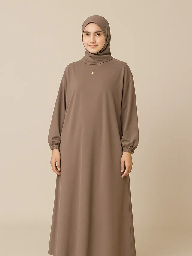 Gamis Polos Oversized (image by chatgpt)