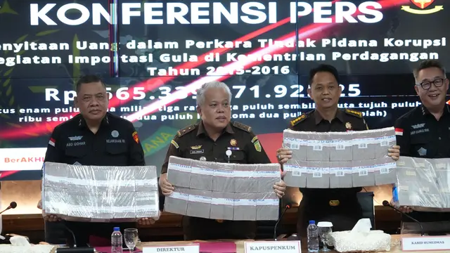 Kejagung Sita Uang Tunai Rp565 Miliar dalam Perkara Importasi Gula di Kemendag Tahun 2015-2016