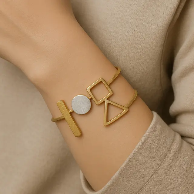 Model Gelang Geometris dengan Desain Kontemporer