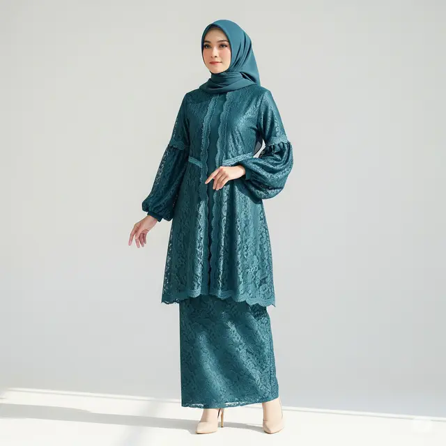 6 Model Baju Gamis Emerald Blue Terbaik untuk Tampil Elegan di Setiap Acara