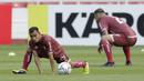 Pemain Persija Jakarta, Riko Simanjuntak, saat latihan jelang laga Piala AFC 2019 di SUGBK, Jakarta, Senin (25/2/2019). Persija akan Melawan Becamex Binh Duong. (Bola.com/M Iqbal Ichsan)
