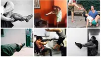 Foto Pose 'Kaki Senapan' Jadi Tren di Tiongkok