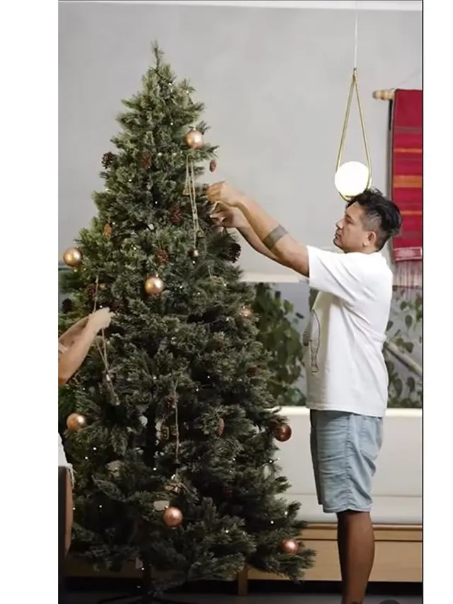 6 Potret Ryan Delon dan Sharena Persiapkan Pernak-Pernik Natal, Seru Banget