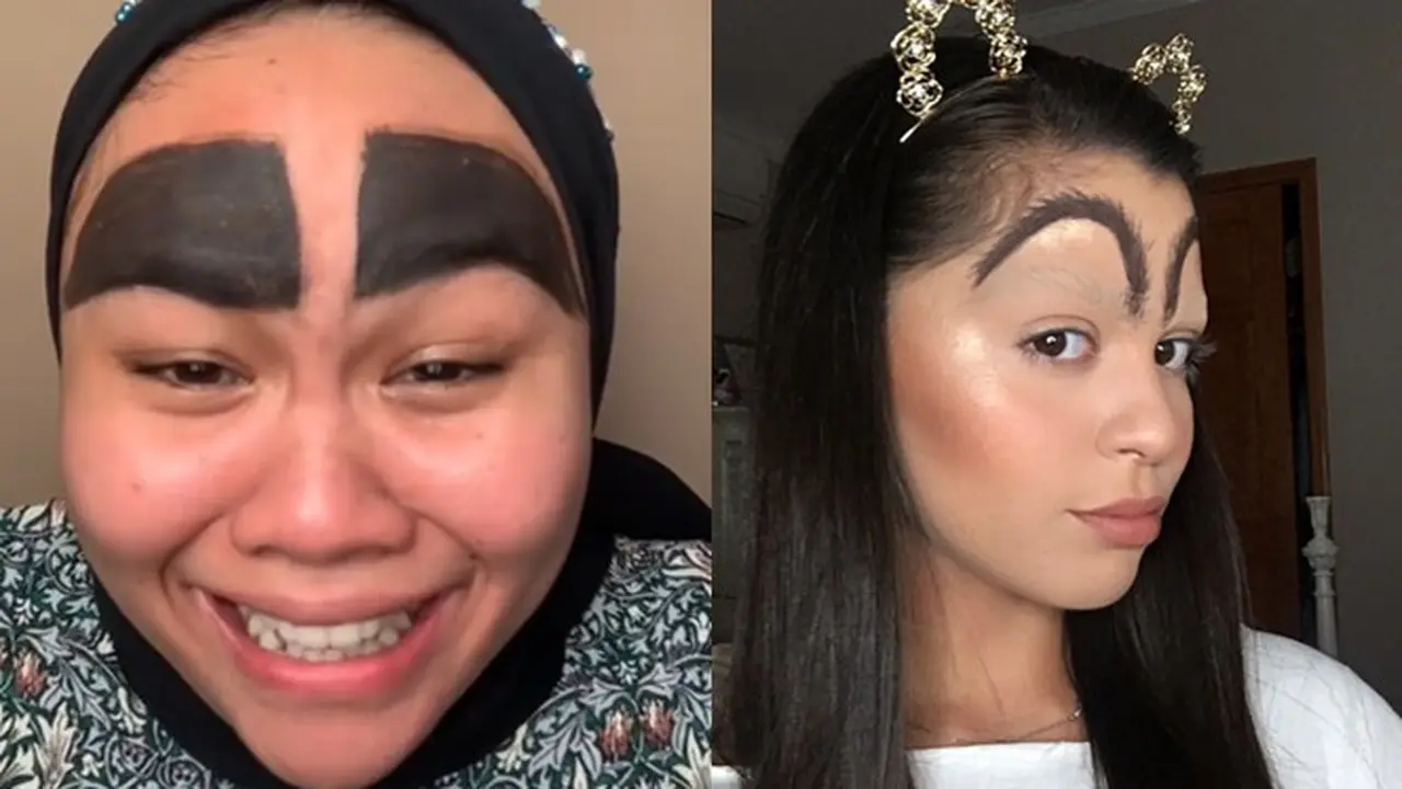 6 Potret Cewek dengan Makeup Alis Gagal, Bentuknya di Luar Nalar