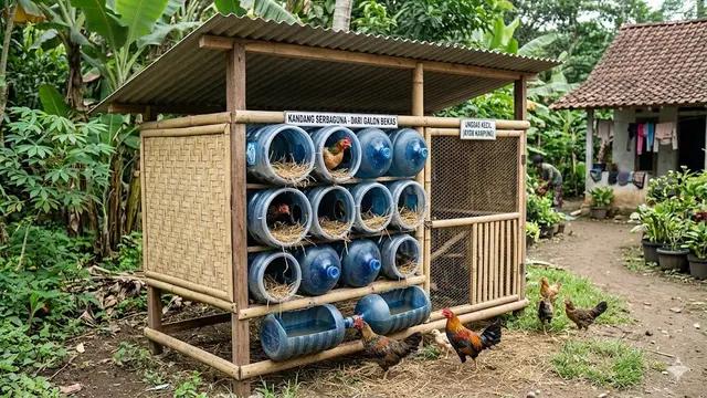 Cara Membuat Kandang Serbaguna dari Galon Bekas untuk Unggas Kecil