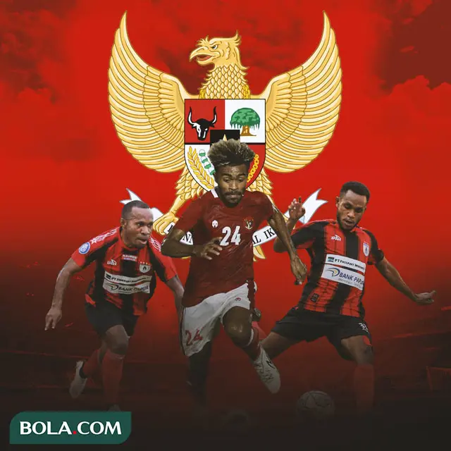 Timnas Indonesia - Ilustrasi Yohanes Pahabol, Yacob Sayuri, Gunansar Mandowen