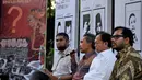 Hadir dalam diskusi tersebut pengamat politik Syamsudin Haris, Sekjen Partai Nasdem Patrice Rio Capella dan Koordinator Kontras Haris Azhar, Jakarta, (11/9/14).(Liputan6.com/Johan Tallo) 