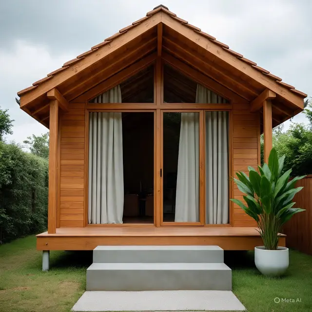 Rumah di desa estetik. (Liputan6.com/MetaAI)
