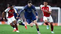 Kemenangan ini sekaligus menuntaskan dendam PSG yang sebelumnya takluk 0-2 dari Arsenal di fase awal liga. (AFP/Frank Fife)
