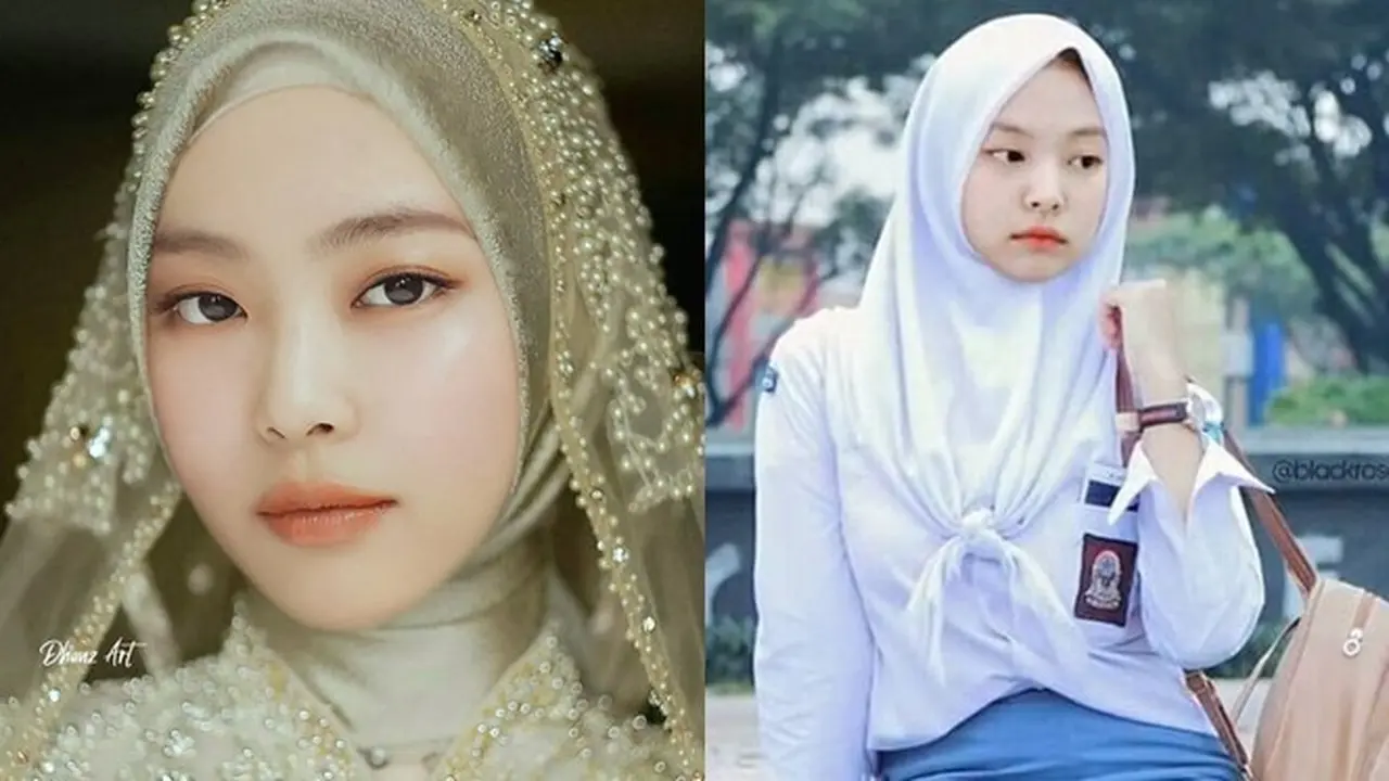 6 Editan Foto Jennie Blackpink Berhijab, Netizen: Anak Pesantren Nih