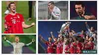 Kolase - Bayern Munchen, Robert Lewandowski, Manuel Neuer, Rayan Cherki, Gianluigi Buffon (Bola.com/Adreanus Titus)