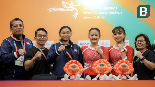 Foto: Debut Maksimal Tim Senam Putri Indonesia di Kejuaraan Dunia Gimnastik 2025, Pelatih Beri Pujian