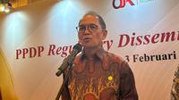 Kepala Eksekutif Pengawas Perasuransian, Penjaminan, dan Dana Pensiun OJK, Ogi Prastomiyono, dalam Kegiatan PPDP Regulatory Dissemination Day 2025, di Jakarta, Senin (3/2/2025)