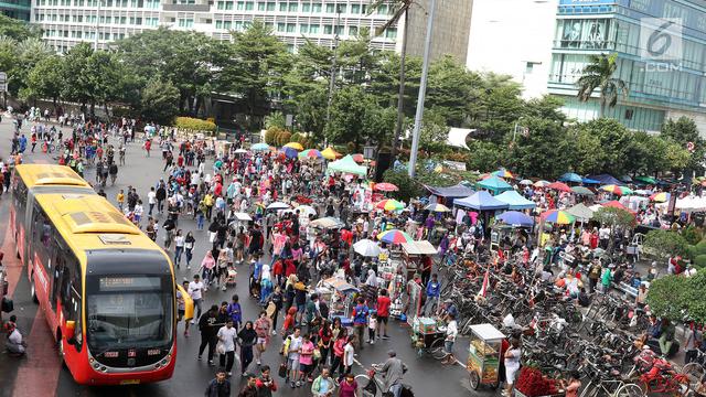 Sempat Diguyur Hujan, Car Free Day Tetap Ramai Pengunjung