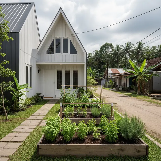 9 Rumah Kecil Scandinavian di Desa dengan Kebun Belakang Mini, Harmoni Minimalis