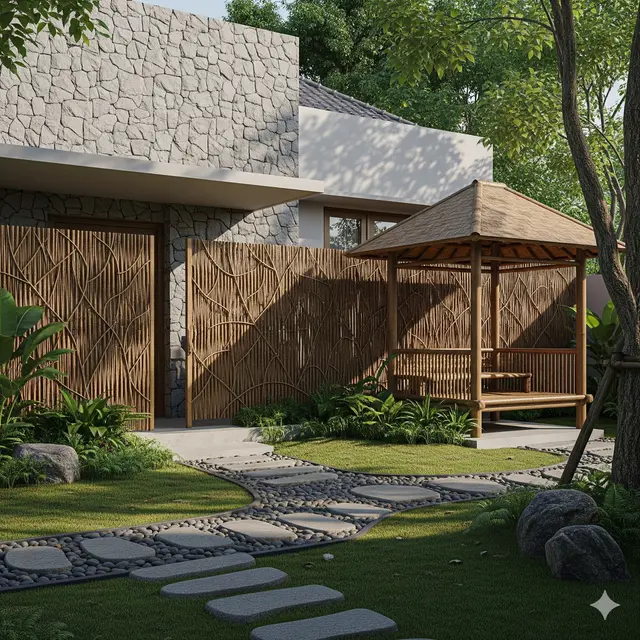 Inspirasi Rumah Sederhana di Kebun 2 Kamar Minimalis Tampak Estetik