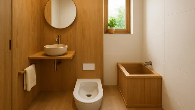 Desain Kamar Mandi Minimalis 2x2 Kloset Jongkok dan Bak Mandi/Ilustrasi AI