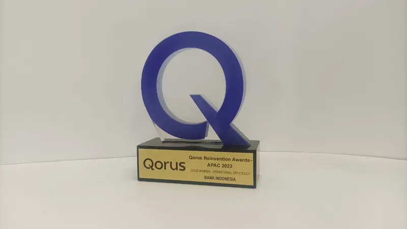 Quick Response Code Indonesian Standard (QRIS) Antarnegara meraih gold award, atau menjadi yang terbaik dalam ajang internasional Qorus Reinvention Awards Asia Pacific 2023. (Dok BI)