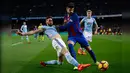 Laga lanjutan Liga Spanyol pekan ke-26 antara Barcelona vs Celta Vigo di Stadion Camp Nou, Minggu (5/3). Barca membungkam Celta Vigo dengan skor telak 5-0. (AP PHOTO)