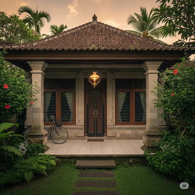 Rustic Batu Alam & Kayu