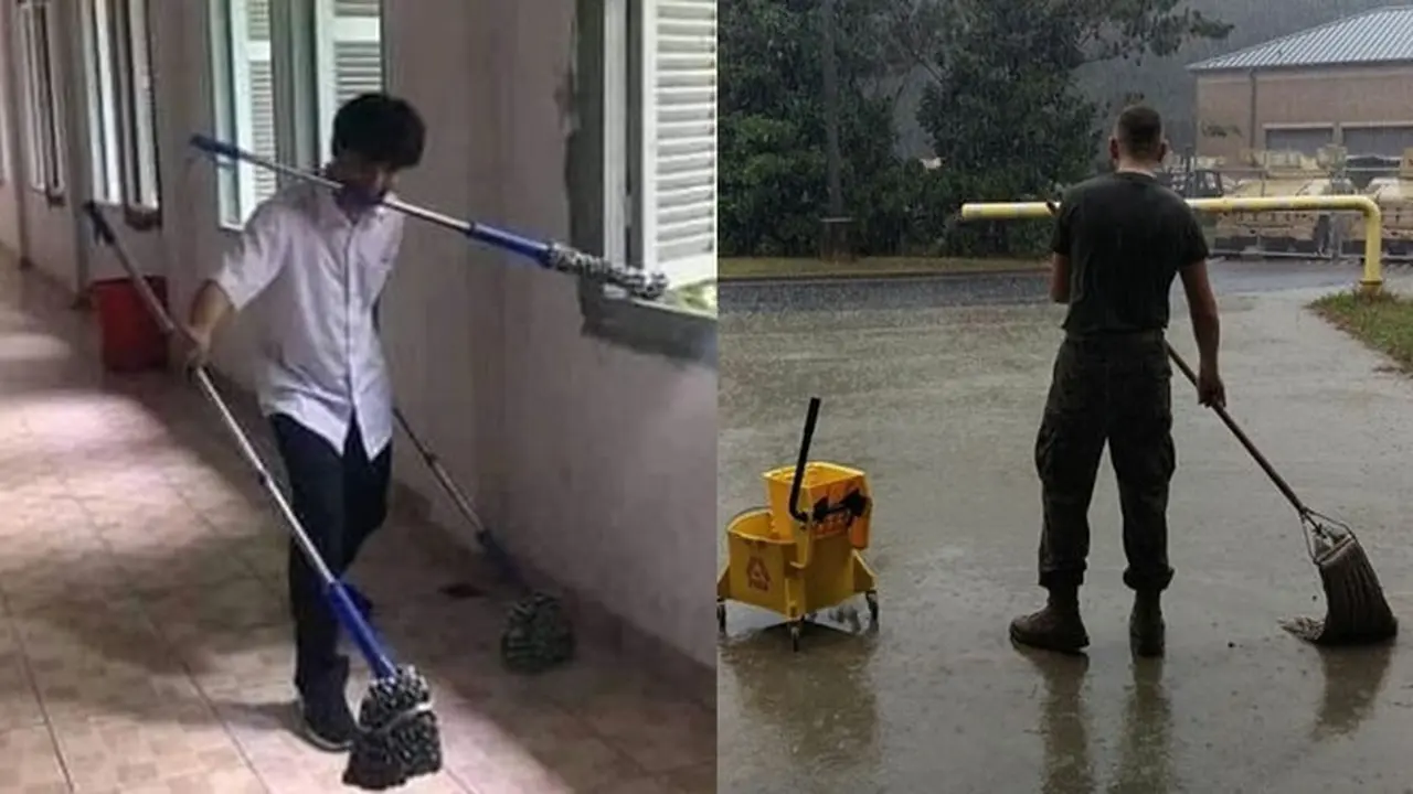 6 Kelakuan Cowok saat Mengepel Ini Bikin Geleng Kepala