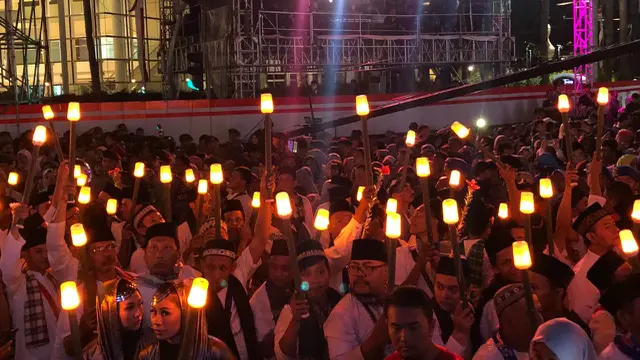 Pawai Obor di Jakarta Muharram Festival, Sabtu (31/8/2019)