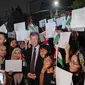Duta Besar Palestina untuk Indonesia, Zuhair Al-Shun mempertanyakan peran hukum HAM Internasional dalam menghentikan serangan Israel di Gaza dalam aksi solidaritas yang digelar FPCI pada Kamis (2/11/2023). (Liputan6/Therresia Maria Magdalena Morais)