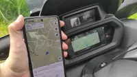Navigasi GPS di Yamaha XMax Connected (Arief A/Liputan6.com)