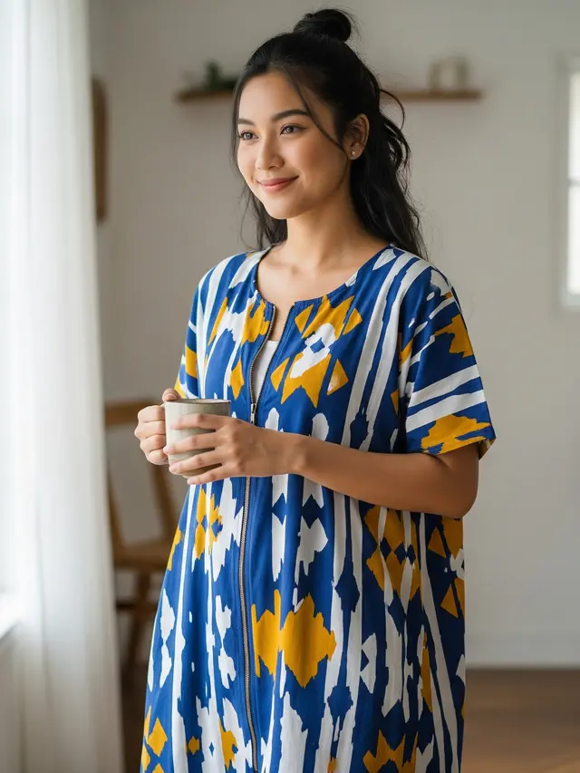 Model Daster Resleting Depan Motif Kekinian