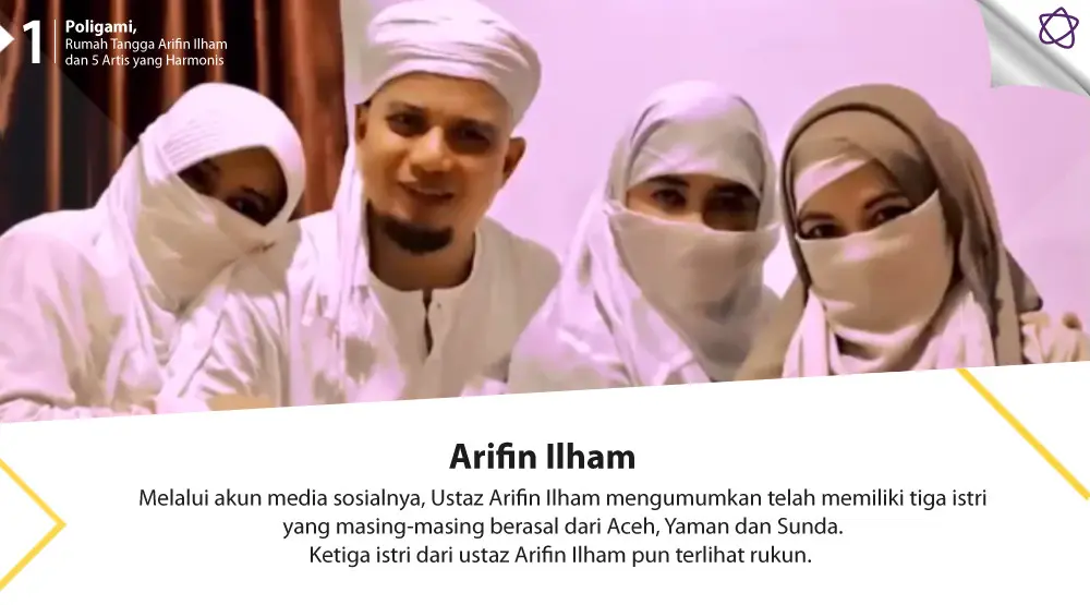 Poligami, Rumah Tangga Arifin Ilham dan 5 Artis yang Harmonis. (Foto: Facebook/K. H. Muhammad Arifin Ilham, Desain: Nurman Abdul Hakim/Bintang.com)