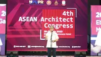 Menteri Perdagangan Zulkifli Hasan menghadiri Kongres Arsitek ke-4 ASEAN yang diselenggarakan Ikatan Arsitektur Indonesia, Kamis (27/7/2023) di Makassar, Sulawesi Selatan. (Dok Kemendag)